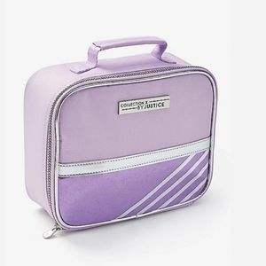 Justice Collection X Lilac Stripe Lunch Bag Tote
